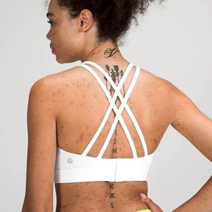Lululemon Energy Bra White size 4 NEW WITH TAGS